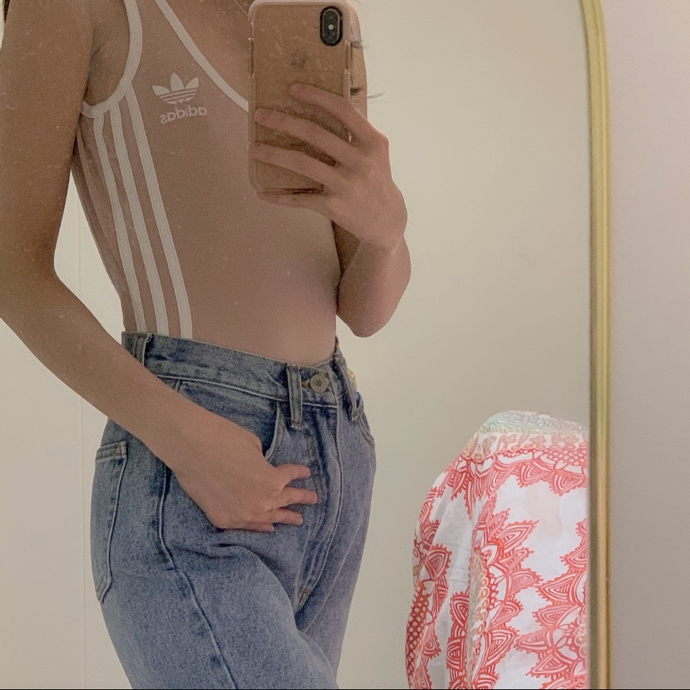 white/pink stripes bodysuit